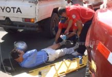 Managua: Imprudencia deja a motociclista lesionado