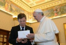 Presidente Santos confirma visita del papa Francisco a Colombia en 2017