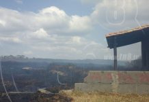 Fuerte incendio en pastizales por Carretera Sur