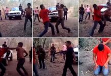Sicarios hacen pelear a dos hombres por su vida