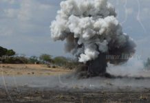 Chinandega: Destruyen fuerte cantidad de bombas abandonadas durante persecución