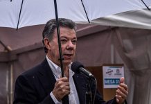 Juan Manuel Santos da un discurso tras resultado del plebiscito