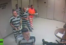 Presos escapan de su celda para ayudar a policía