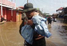 Nivel del agua baja poco a poco en Prinzapolka