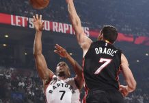 Raptors empatan la serie al Heat, en tiempo extra