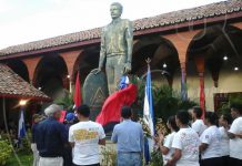 Autoridades inauguran monumento a Rigoberto López Pérez