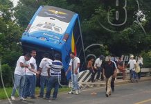 Rivas: Conductor pierde el control y se va a un guindo