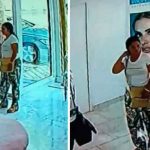 Video, mujer, roba móvil, salón de belleza,