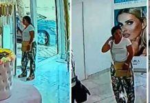 ¡Toda una profesional! Mujer roba un móvil de una manera casi imperceptible Video, mujer, roba móvil, salón de belleza,