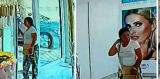Video, mujer, roba móvil, salón de belleza,