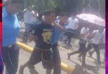 Frustran robo de celular en marcha del medio ambiente