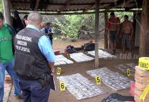 Incautan 9 sacos de drogas en San Rafael del Sur