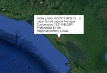 Se registran dos sismos cerca del lago de managua