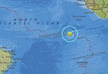 Se registra un terremoto de magnitud 6,9 al norte de la isla Ascensión