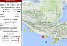Fuerte sismo de 5.7 sacude al sur de Guatemala