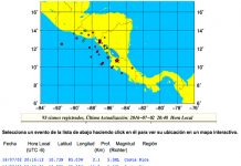 Fuertes sismos en Costa Rica se percibe en zona sur de Nicaragua