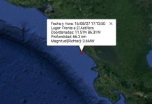 Sismo 3,6 sacude la costa de Rivas