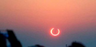 Ciencia, eclipse solar,cielo, cuernos del diablo,