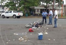 Managua: Tres leches desparramados tras accidente