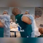¡Se desmayó! Hombre con fobia a las inyecciones fue vacunado contra el covid Video, Brasil, fobia a las inyecciones, desmayo,