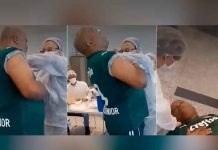 ¡Se desmayó! Hombre con fobia a las inyecciones fue vacunado contra el covid Video, Brasil, fobia a las inyecciones, desmayo,