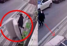 Mujer se salva de morir aplastada por un sofá lanzado desde un tercer piso video, viral, sofa, caida, muerte, criticas, incidente,