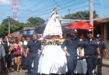 Ambiente de fiesta en honor a la virgen de la Merced