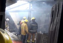Fuerte incendio en vivienda de Managua