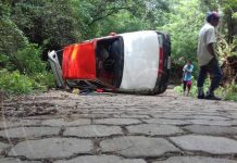 Managua: Bebé se salva de milagro tras vuelco de taxi