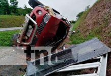 Dos lesionados luego de vuelco de camioneta en Bluefields nicaragua, Bluefields, accidente de transito, lesionados, vuelco,