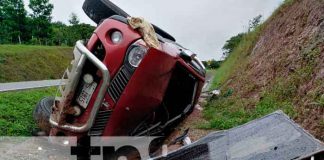 nicaragua, Bluefields, accidente de transito, lesionados, vuelco,