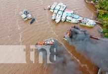 nicaragua, Bluefields, incendio, embarcaciones,