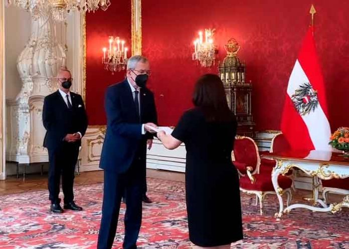 nicaragua, cartas credenciales, presentacion, austria, presidente