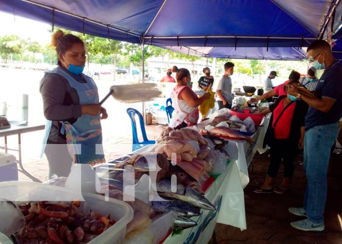 managua, plaza 22 de agosto, pescados, variedad, comerciantes