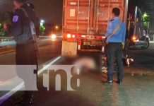 Motociclista fallece al estrellarse contra furgón en el km 16 carretera nueva a León nicaragua, managua, accidente de transito,