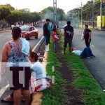 Peatones atropellados por no hacer uso del puente peatonal nicaragua, accidente de transito, peatones, policia nacional, managua