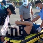 nicaragua, managua, accidente, lesionada, motocicleta, policia,