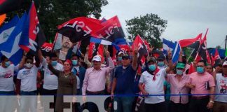 Nicaragua , rio blanco, MTI, tramo de carretera adoquinada,