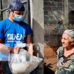 Familias del Bo. René Cisneros reciben ayuda mensual del Gobierno Entrega de paquetes alimenticios a las familias