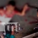 Motociclista y acompañante con lesiones tras violento accidente Nicaragua, tipitapa, accidente de transito, motociclista,