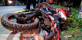 Foto: Aparatoso accidente deja con lesiones a un motorizado en Chinandega/TN8