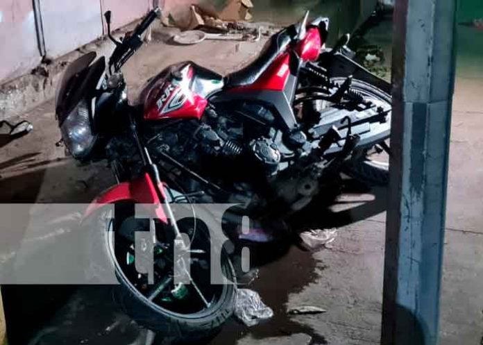 Accidente ocurrido en Rubenia deja a un motociclista en estado delicado