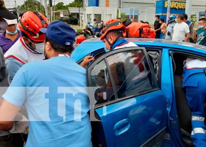 conductor, accidente, exceso de velocidad, ruta, venia, managua,