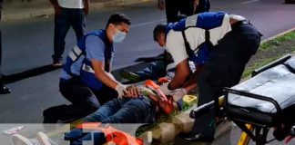 Accidente ocurrido en Rubenia deja a un motociclista en estado delicado