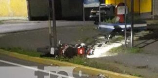 Accidente de tránsito donde un joven falleció en Diriamba