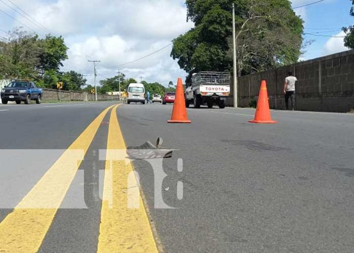 Escena del accidente de tránsito en Carretera Sur con un niño lesionado