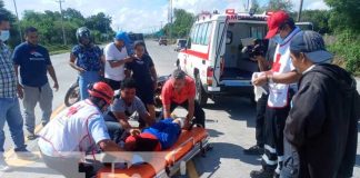 Escena del accidente con dos hermanas en sector de Sabana Grande, Managua