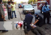 Peatón es violentamente atropellado por el conductor de un taxi en Managua Accidente de tránsito en Managua con un taxi involucrado