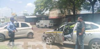 Accidente de tránsito con taxi en Managua