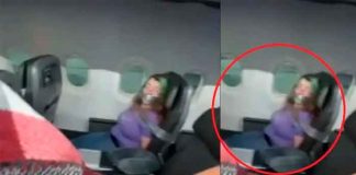 Amarran con cinta a pasajera que intentó abrir la puerta de un avión